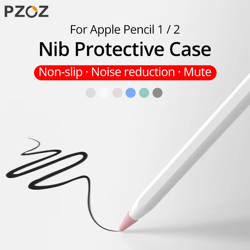 PZOZ 8 шт защитный чехол для Apple Pencil 1 2st силиконовый Pencil2 ручка Точка Стилус крышка