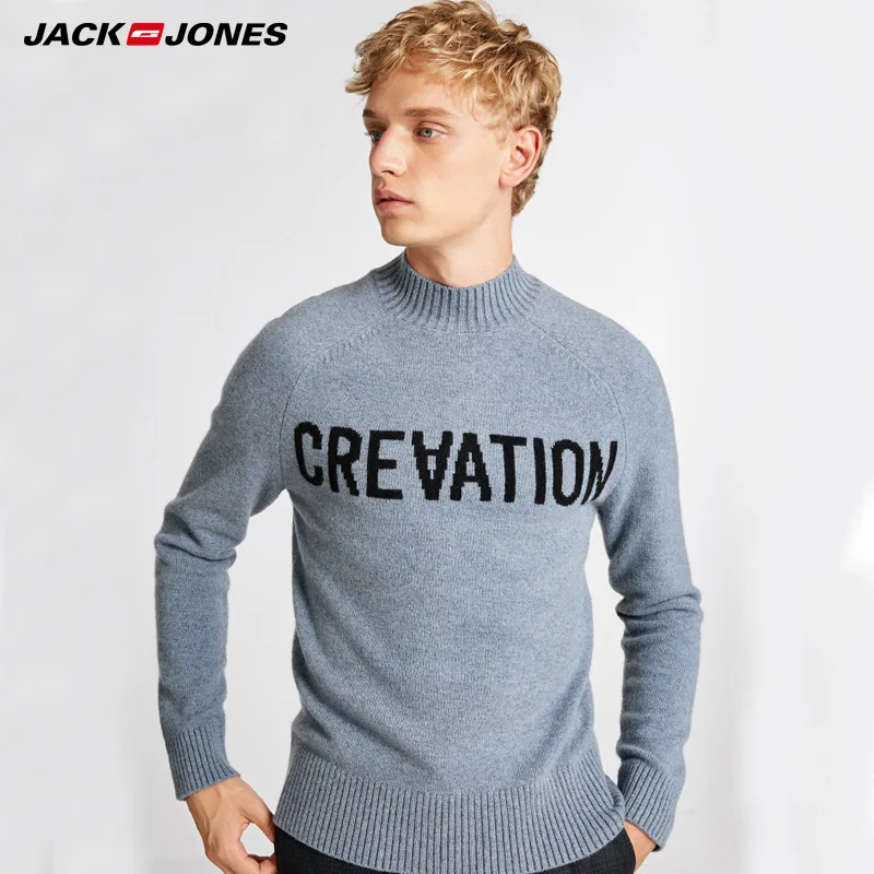 JackJones мужской повседневный вязаный свитер с буквенным принтом | 218324558|Джемперы|