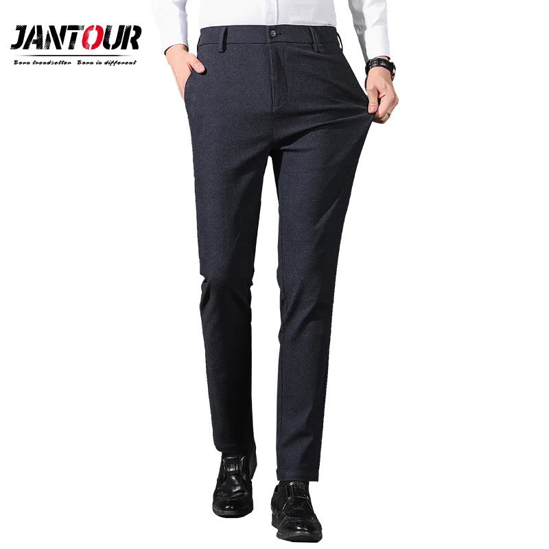 2020 мужские деловые повседневные брюки трендовые дизайнерские тонкие в Корейском