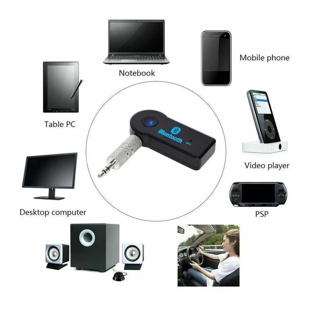 

2021 Bluetooth Audio Receiver Transmitter Mini Stereo Bluetooth USB 3.5mm Jack For PC Headphone Car Kit Wireless Adapter 2.4GHz