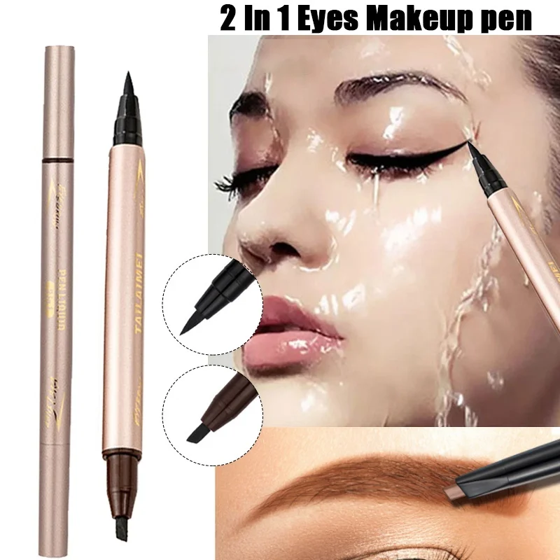 1 шт. двухсторонняя подводка для глаз карандаш бровей долговечная водостойкая