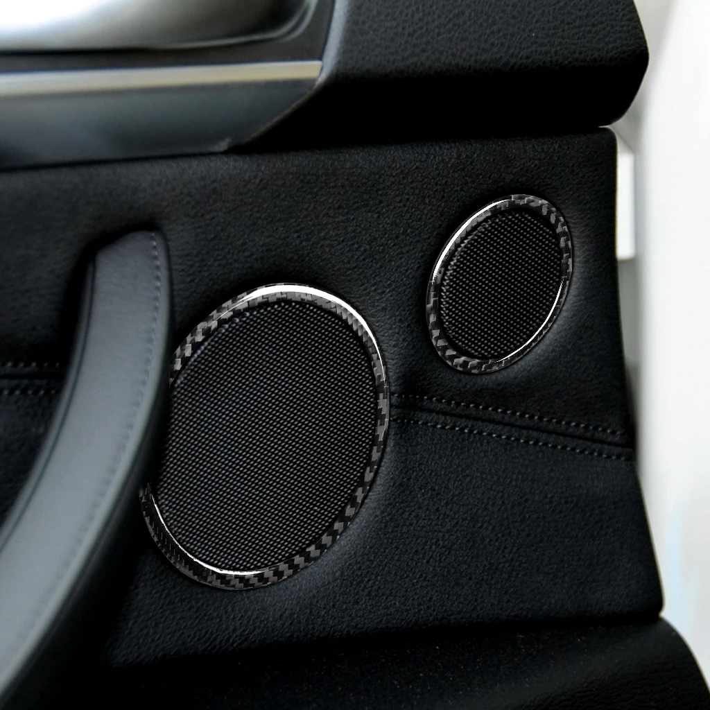 

It Is Suitable For BMW Six Horn Rings - Red Start Button The Carbon Fiber