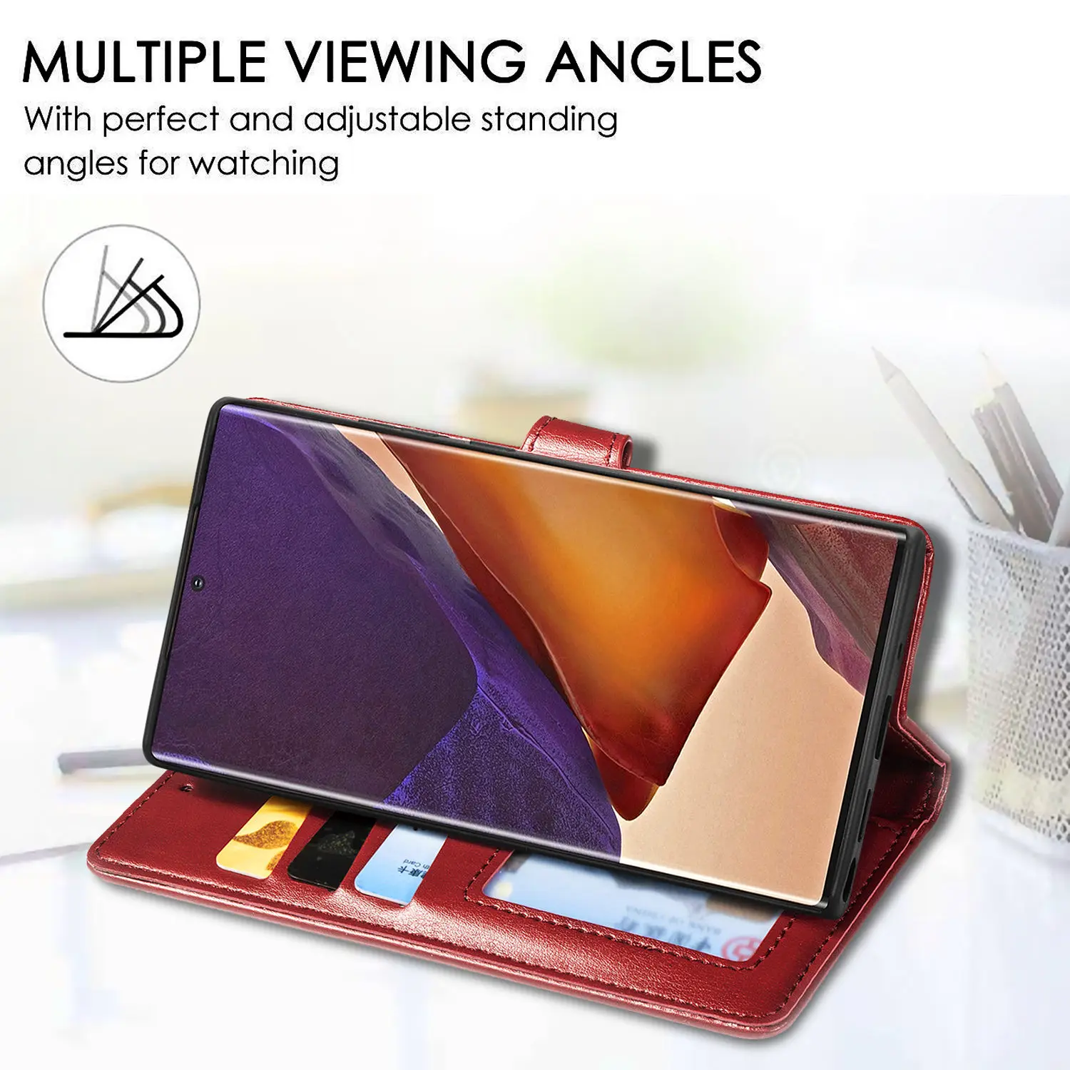 Роскошный деловой чехол из искусственной кожи для Samsung Galaxy S7 S8 S9 S10 Plus Note8 Note9 10 20 Ultra