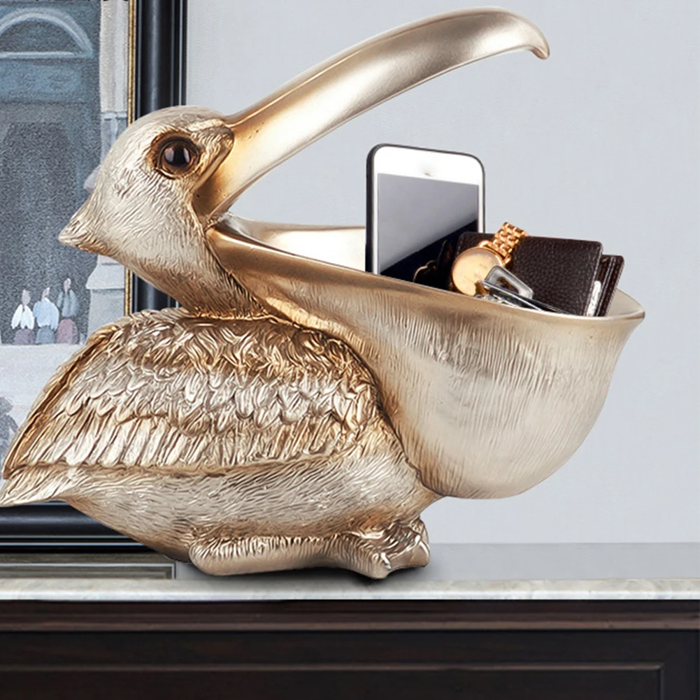 Нордические украшения для хранения ключей из смолы большая птица украшение