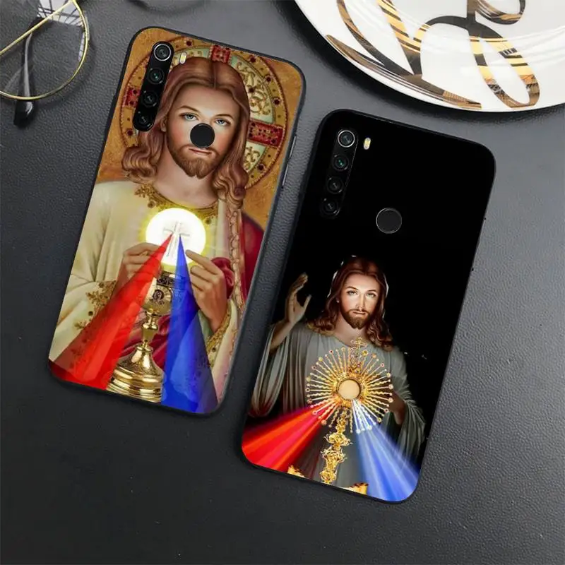 

Divine Mercy Jesus Cross Phone Case For Xiaomi Redmi note 7 8 9 11 t s 10 A pro lite funda shell coque cover
