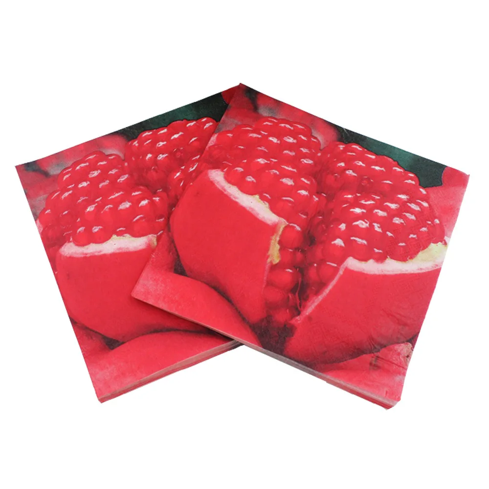 100 шт./лот Новые Креативные милые бумажные салфетки с фруктами в виде