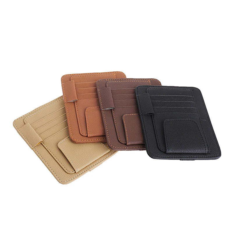 Автомобильный солнцезащитный козырек с держатель для карт авто анти ослепительно инструменты многофункциональный очки клипса ручки из искусственной кожи интерьера автомобилей JUN19