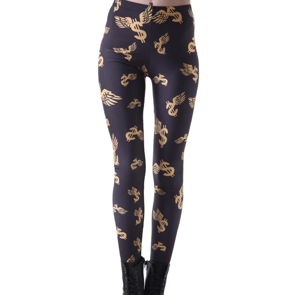 

2020 dollar Style Women Leggings High Waist Legging Winter Printed Women Pants Slim Fitness Leggins Sexy Gym Clothes