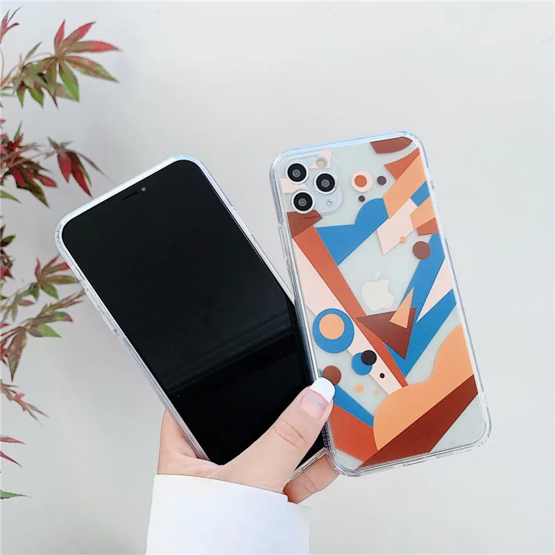 

Funny David Phone Case For iPhone XS Max XR X 7 8 Plus 11 11Pro Max Geometry Contrast Soft TPU Cases Art Painted Back Cover