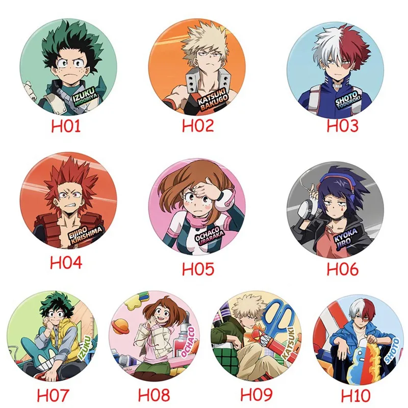 Значок My Hero Academia Boku no мидория изуку бакугу кацуки Тодороки значок Shoto брошь