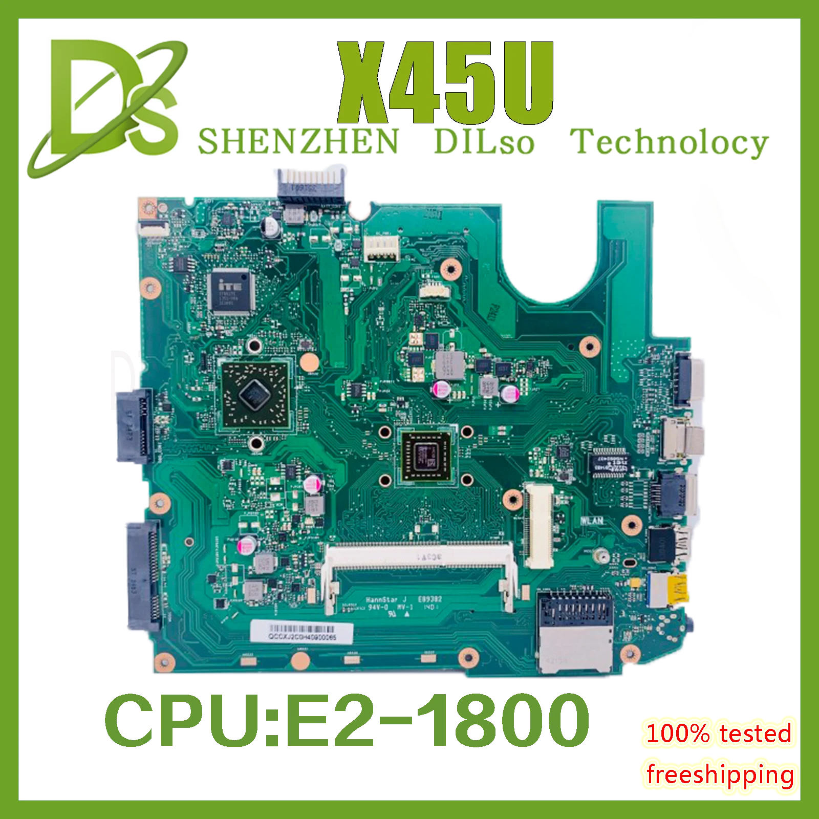 

Оригинальный X45U подходит для ASUS A45U X45U K45U Материнская плата ноутбука с E2-1800CPU 100% тестовая работа