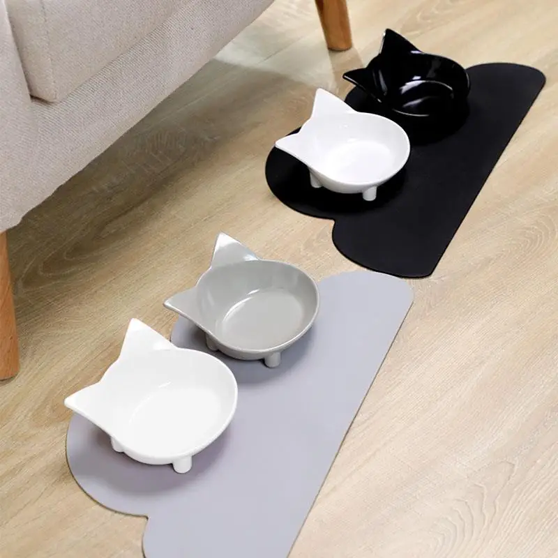 ПЭТ кормушка для собак кошек чаша прозрачные чаши поливальщик защиты шейного