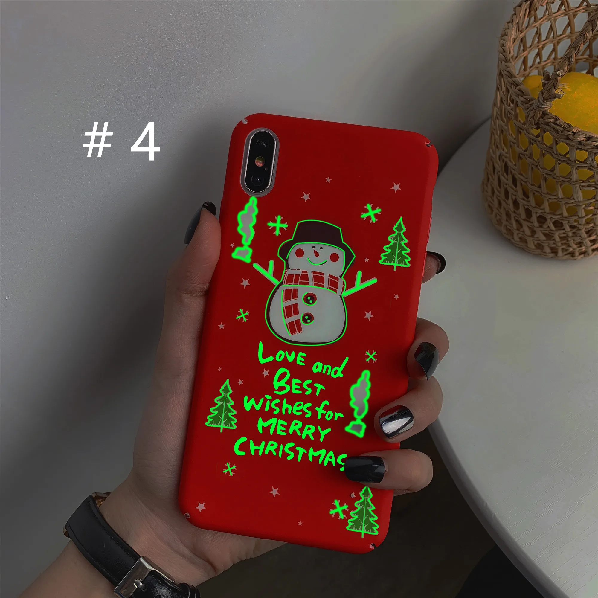 Christmas Luminous Phone Case For iPhone 11 Pro Max Back X XS XR 7 8 Plus Cover Coque Fundas |