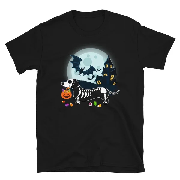 

Dachshund Skeleton Happy Halloween T-Shirt