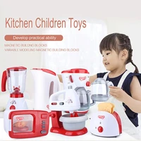 kitchen toys light up sound simulation appliances house toy for girls pretend play coffee machine blender kids children gift