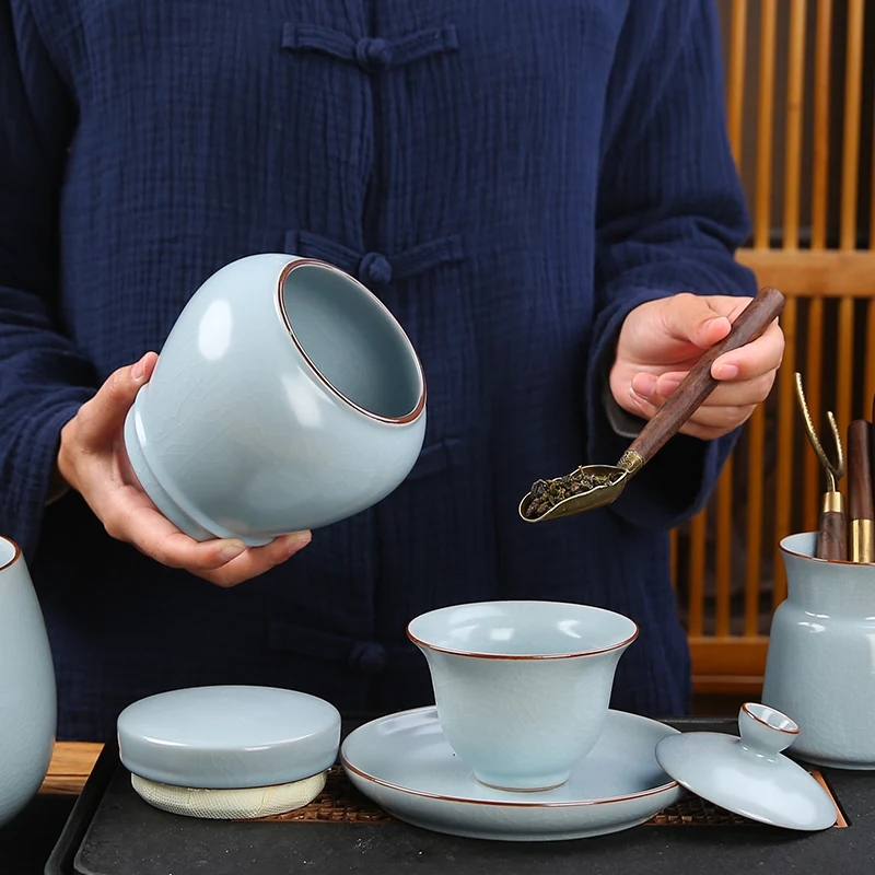 

Tea ceremony set with kung fu tea accessories six gentlemen set household Jianshui tea washing cup washing