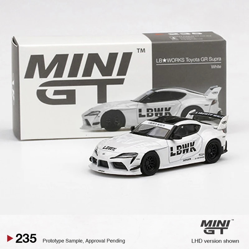 

Коллекция моделей автомобилей MINI GT 1/64 для Toyota LBWK Supra, литье под давлением, широкий корпус, дисплей