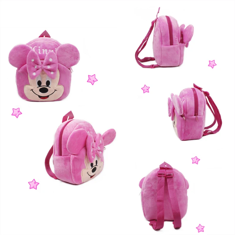 Детский плюшевый рюкзак Disney с Микки-Маусом мини-школьный портфель для мальчиков