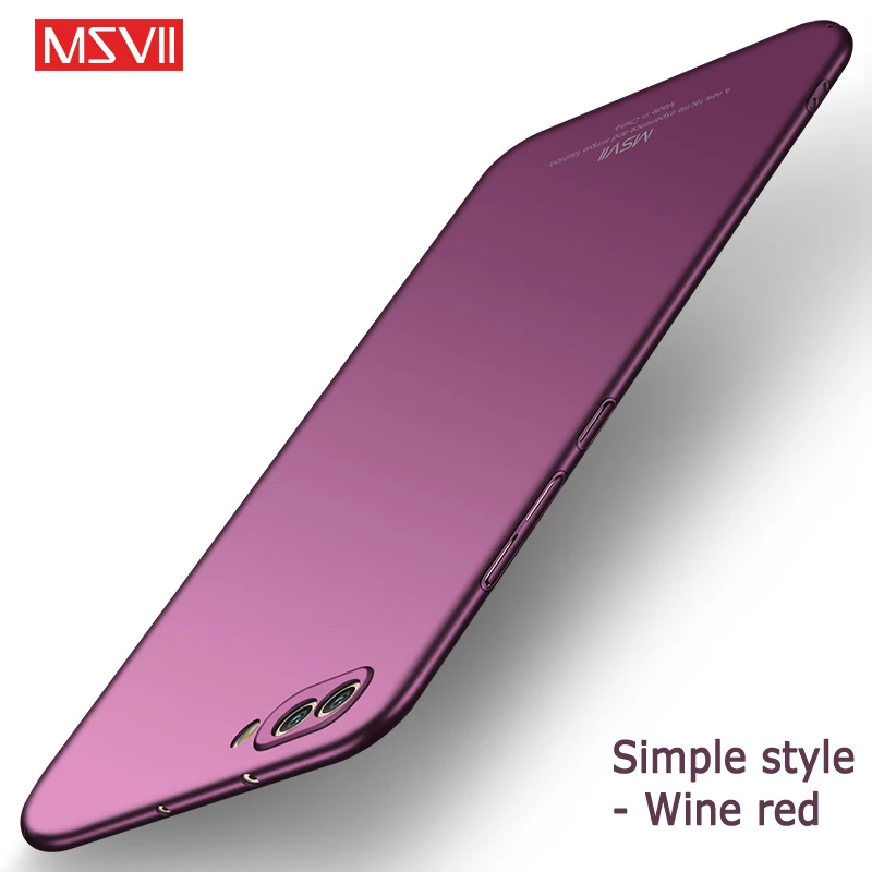 Simple Wine red Чехол для Honor v10, Msvii, тонкий матовый чехол для huawei Honor View 10 Lite, чехол из жесткого поликарбоната, чехол для huawei V10 View 10, чехол для телефона s - Цвет: Simple Wine red