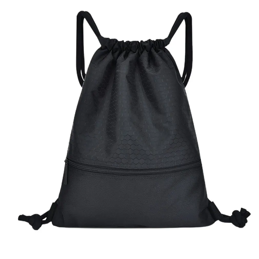 

Вместительный нейлоновый водонепроницаемый рюкзак на шнурке с молнией, уличная спортивная сумка для хранения фитнеса, плотная веревка, Пол...