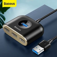 baseus 4 in 1 usb 3 0 hub adapter usb a to usb2 0 hub for flash disk mouse keyboard computer with lamp usb c to usb3 0 hub