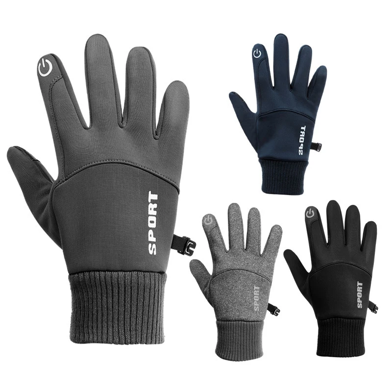 

Outdoor Sports Riding Gloves Touch Screen Waterproof Full-Finger Winter Warm Gloves Men Women Wear-Resistant Driving Gloves