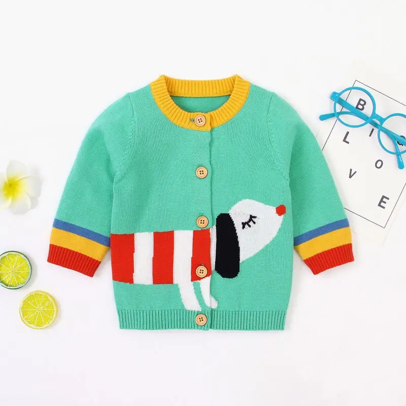 Детский свитер Осенняя одежда для маленьких мальчиков и девочек Кардиган с