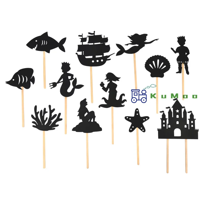 Mideer kids story shadow Набор куколок-марионеток воображение Развивающие игрушки для детей интересные Проекционные художественные игры