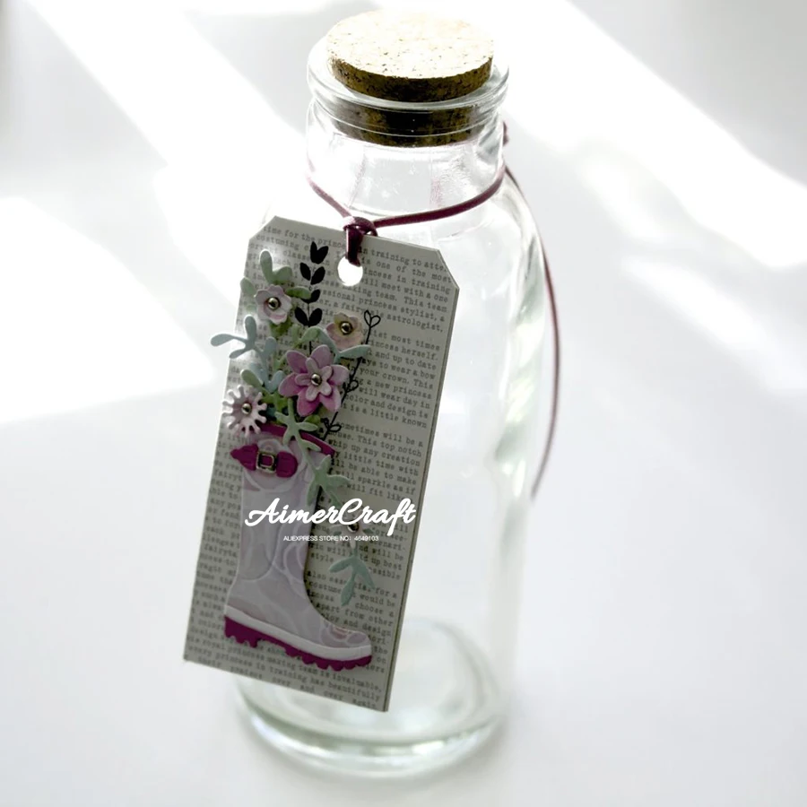 Металлические Вырубные штампы дождевые сапоги в виде цветка искусственное