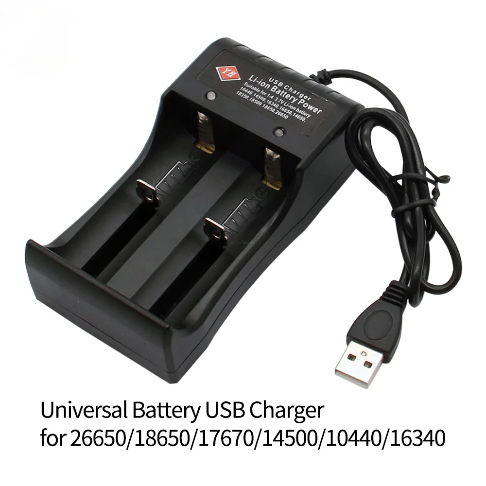 Универсальное зарядное устройство 1/2 в, 3,7 в, 18650, 26650, 14500, 17670, USB, умное зарядное устройство для перезаряжаемых литий-ионных, NiMH аккумуляторов 18650