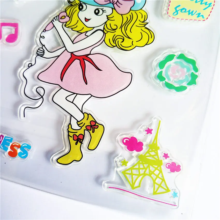 Hot selling Iron tower transparent clear stamp / silicone seal roller DIY scrapbook album card production | Дом и сад