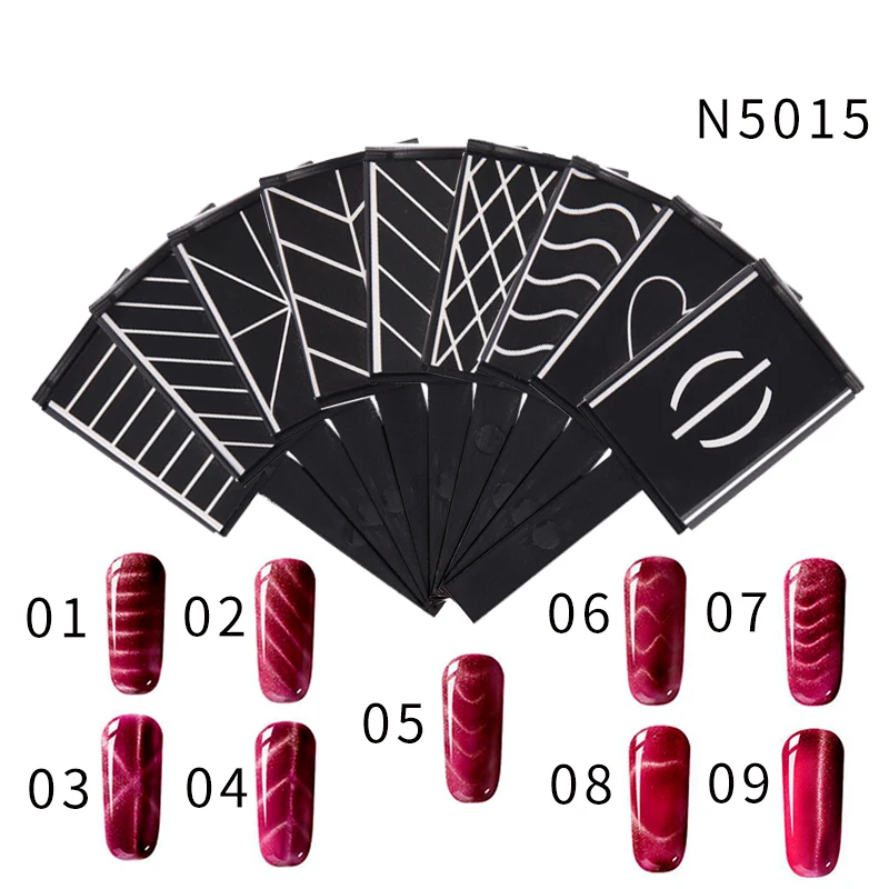 9pcs ROSALIND 1 шт. магнит палочка кошачий глаз сильный для Гель-лак «кошачий глаз» Лаки советы для наращивания ногтей 3D Магнитный дизайн Pro Маникюр - Цвет: 9pcs