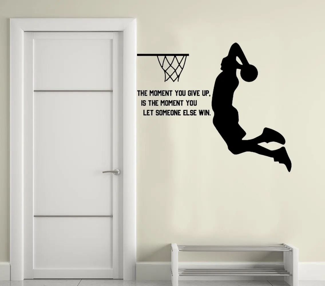 

Basketball wall stickers motivational phrase decals arouse the interest of basketball enthusiasts home living room decoration