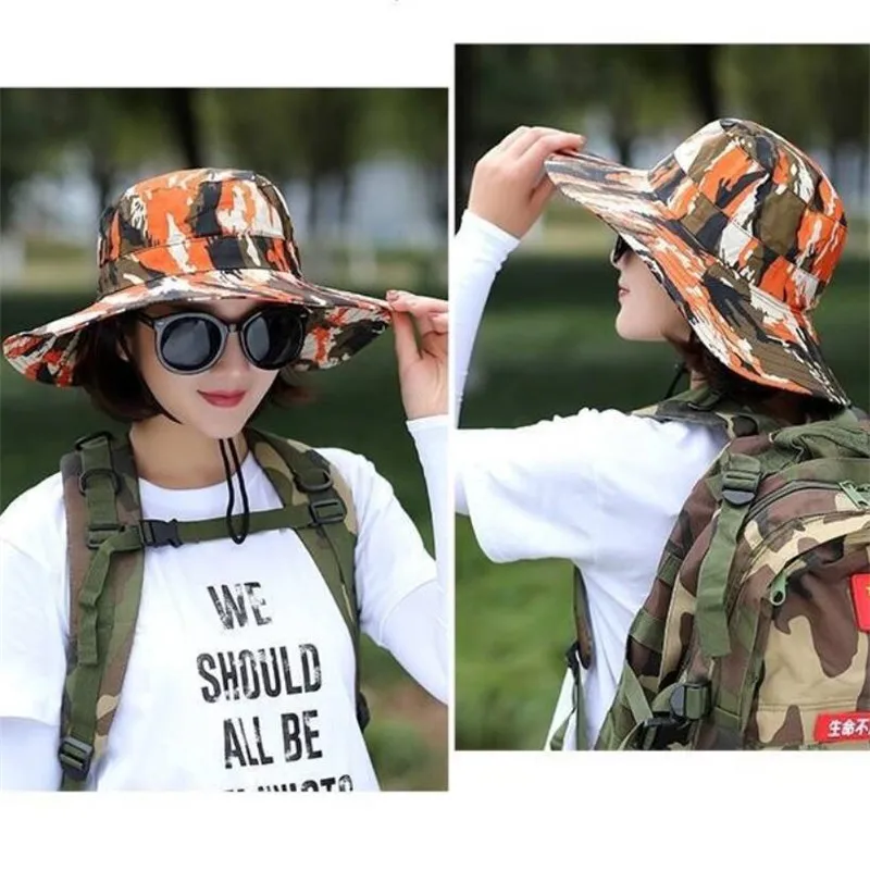 Новая весенне-Летняя женская шляпа от солнца камуфляжная солнцезащитная Кепка