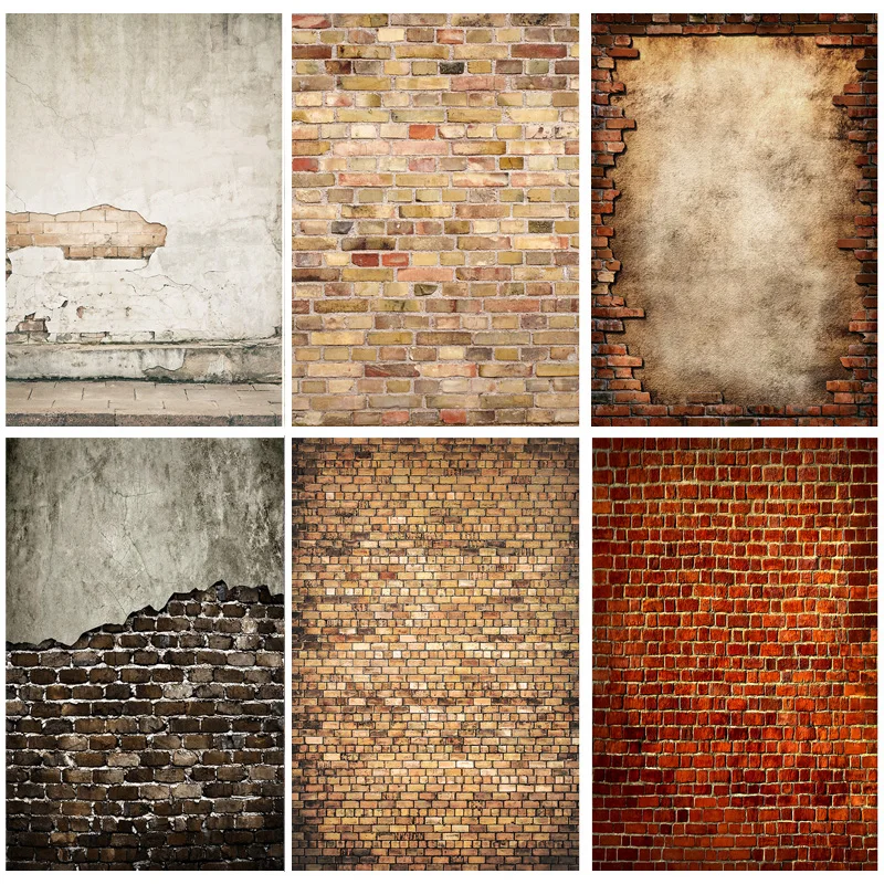 

SHENGYONGBAO Art Fabric Photography Backdrops Vintage Brick Wall Theme Photo Background Studio Prop 2187 ZZQQ-05