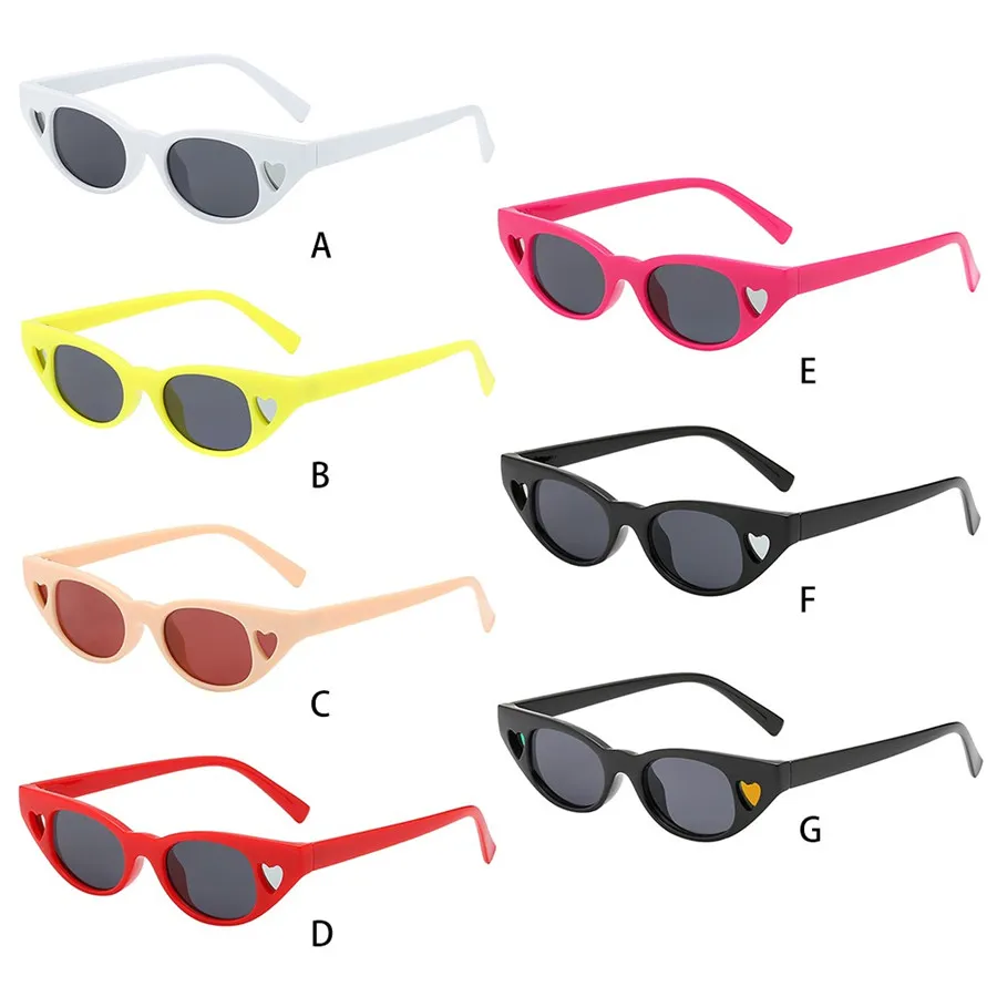 Любовь солнцезащитные очки для мужчин и женщин маленькая оправа сердце Ретро