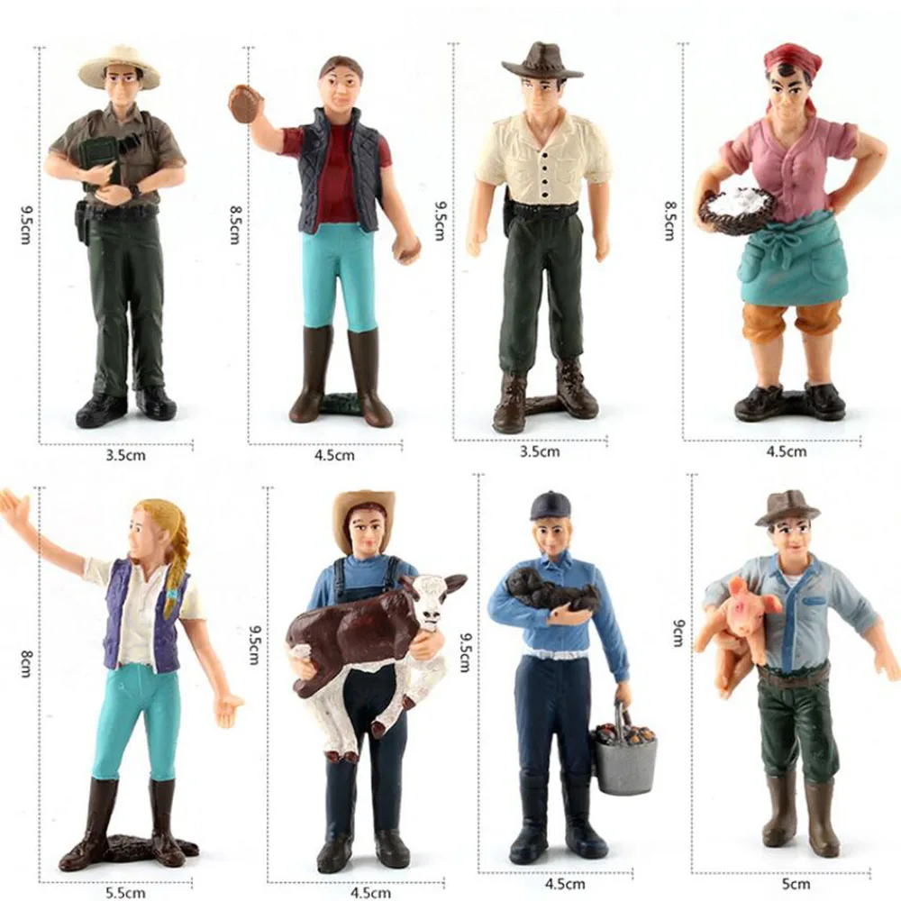 

HOT Simulation Farm World Character Model Girls Boys Toys Shepherd Breeder Farmer Ornaments Kids Toy Learning Education Gift