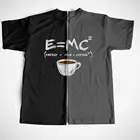 Мужская футболка COOLMIND из 100% хлопка с принтом кофе, забавная Мужская футболка большого размера, уличная одежда с круглым вырезом, Мужская футболка оверсайз