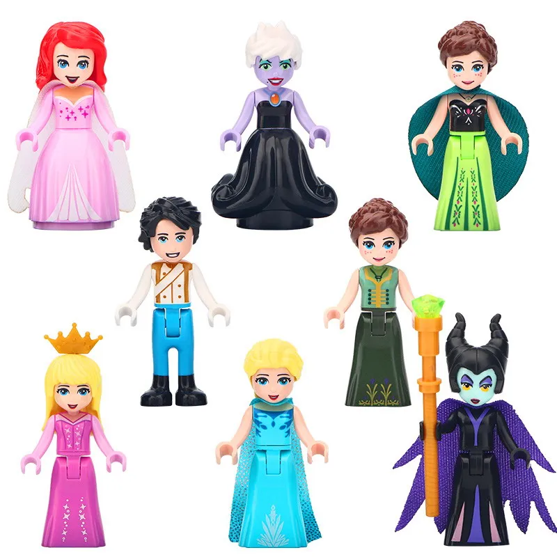 8 шт костюмированной вечеринки Принцесса Ариэль Принц Эрик Аврора Малефисента в