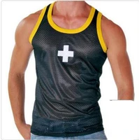 mens vest elastic mesh vest