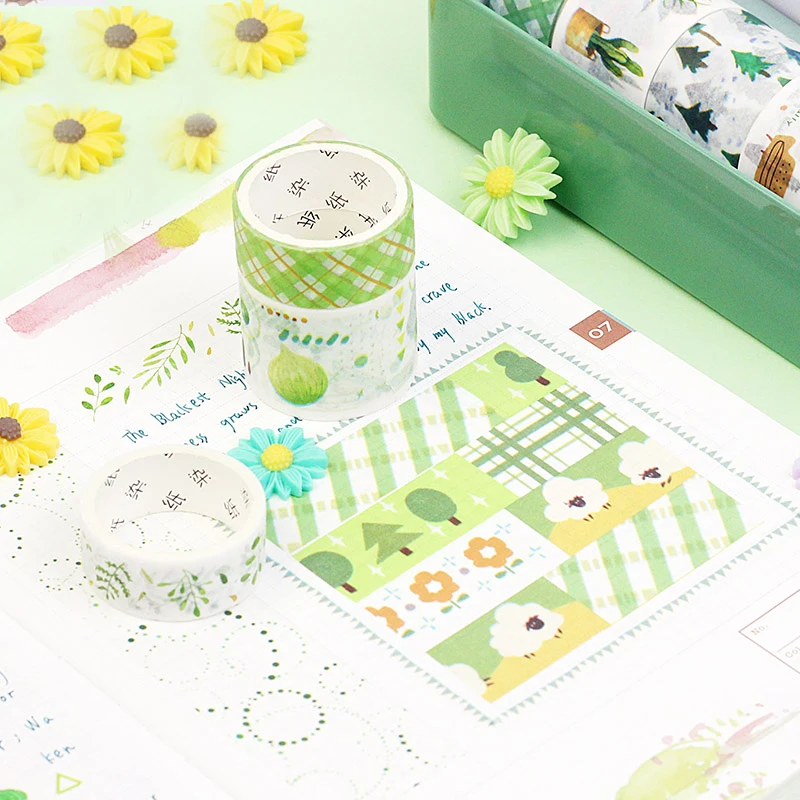 8 шт./лот Ins Стильная Милая цветная железная коробка Маскировочная Васи Лента