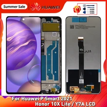 Original For HUAWEI P Smart 2021 LCD Y7A Display Touch Screen Digitizer For Honor 10X Lite Display Replacement Parts