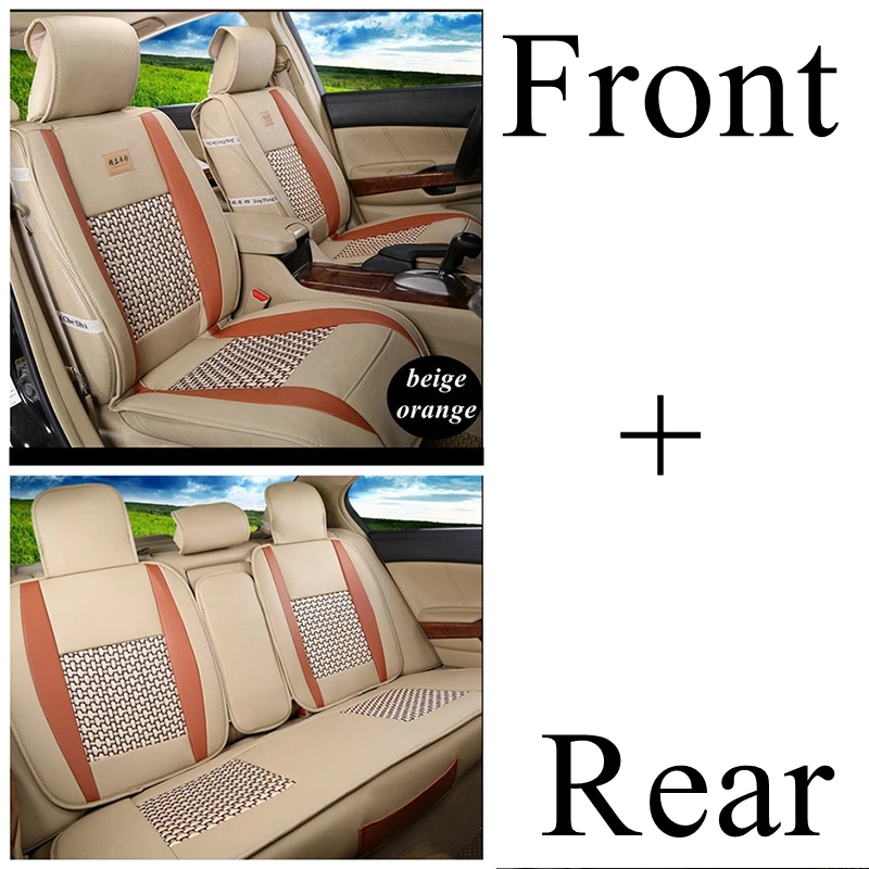beige orangestandard Чехол для автокресла Renault Sandero Logan, duster Clio Nissan qashqai j10 j11 Tiida Juke Seat Ibiza altea Mitsubishi outlander asx - Название цвета: beige orangestandard