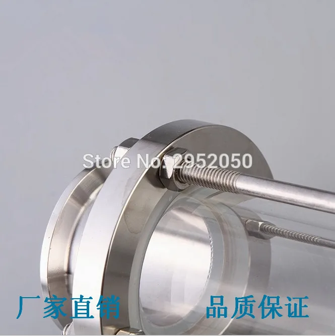 

Free shipping 38mm 1-1/2" Pipe OD 304 Stainless Steel Sanitary Fitting 1.5" Tri Clamp Clover Flow Sight Glass for Homebrew Diary