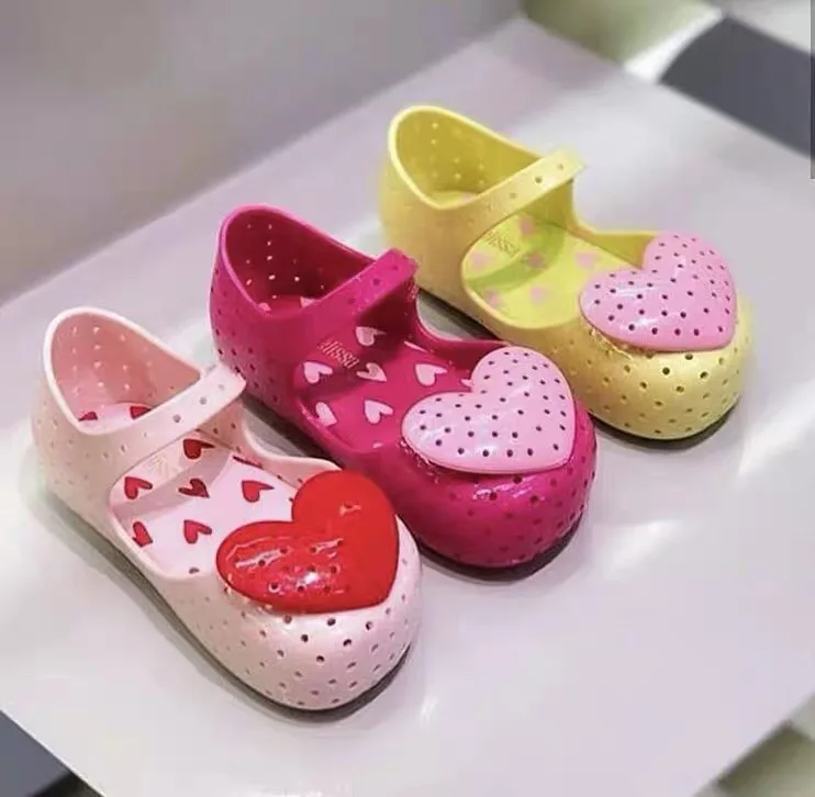 Наряд для родителей и ребенка обувь Melissa Девушка желе детские сандалии, босоножки Melissa/Детские сандалии, пляжная обувь на нескользящей подошве