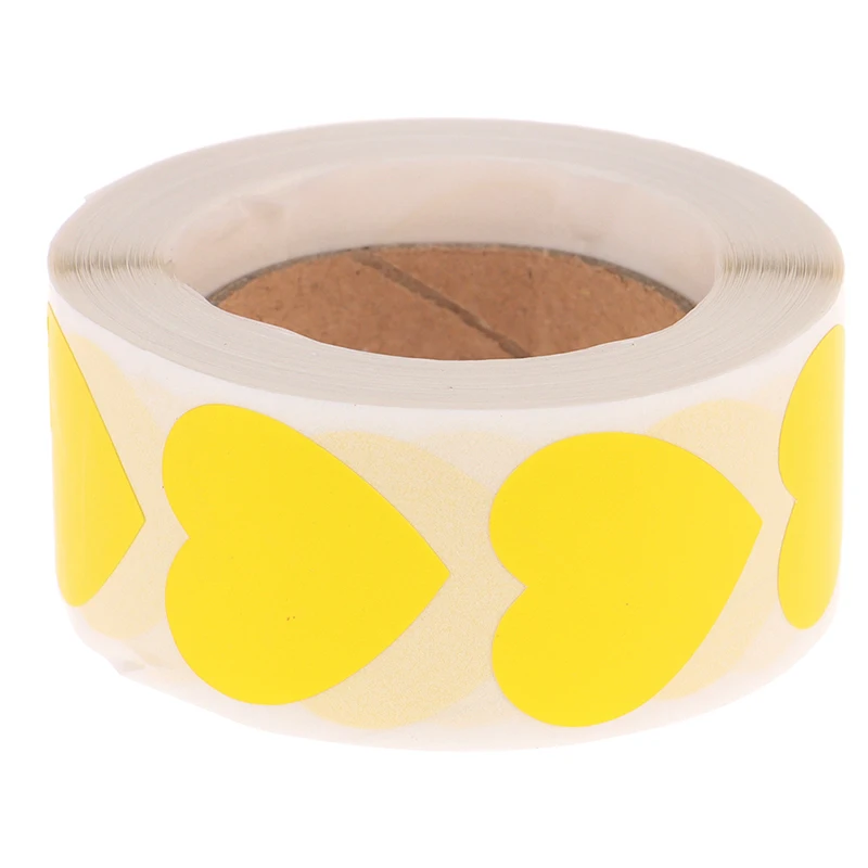 

500 PCs/Roll Love Heart Shaped Label Sticker Scrapbooking Package Gift Packaging Seal Labels Birthday Party Supply Stationery