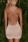 Y2k атласное шикарное Стразы мини-платье с цепочкой женские сексуальные бандажные обтягивающие платья с открытой спиной женское платье для ночной вечеринки Клубное платье
