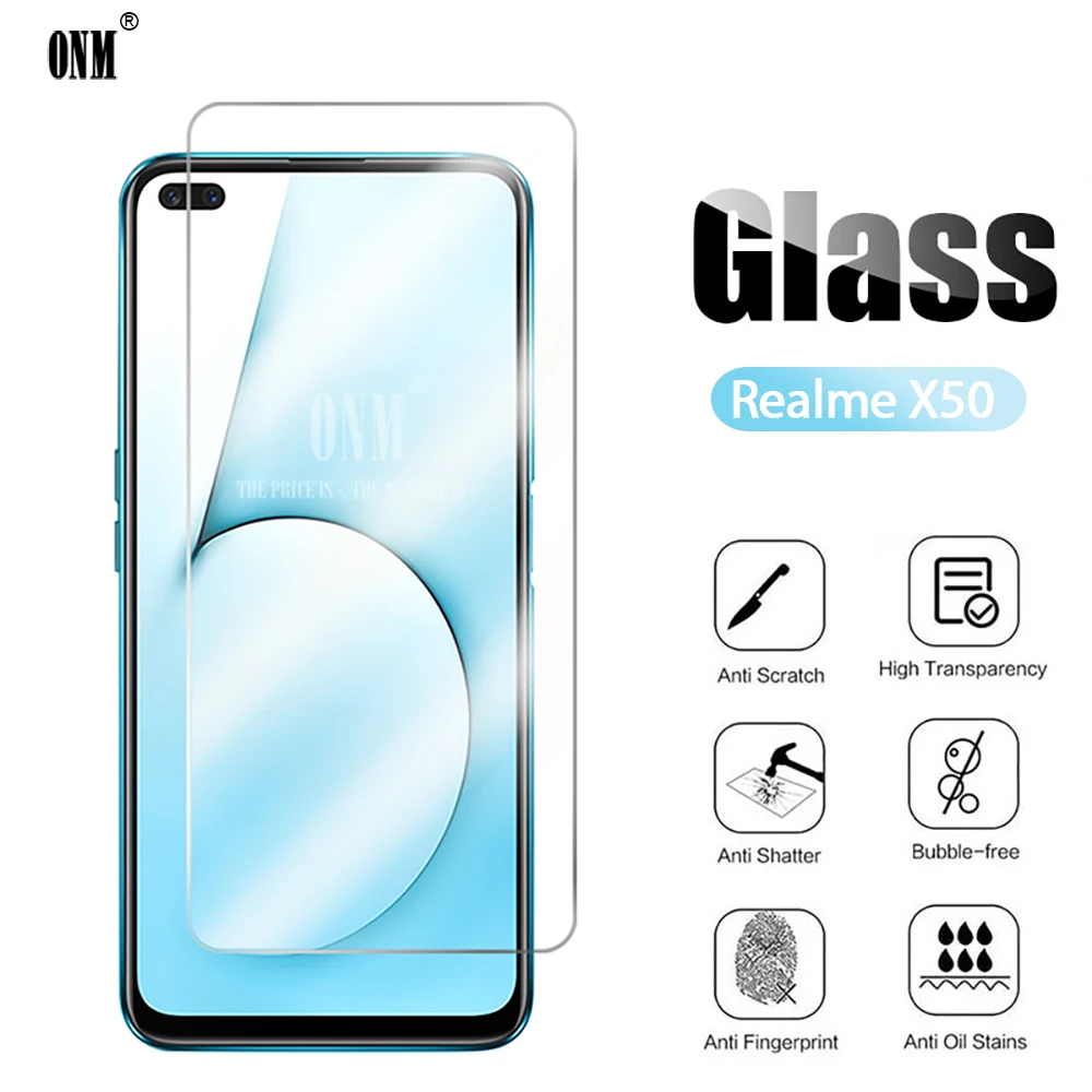 Закаленное стекло для OPPO Realme X50 Премиум Защитная пленка экрана|Защитные стёкла и