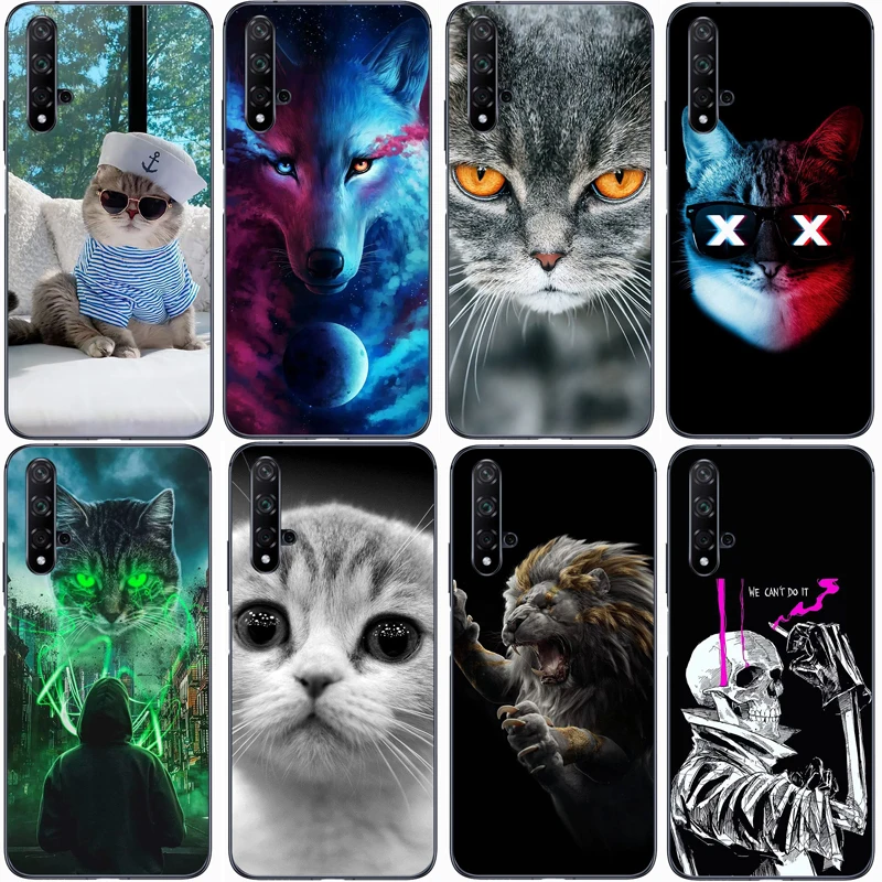 Чехол для HUAWEI NOVA 5T чехол с милым рисунком розы волка мягкий силиконовый телефона