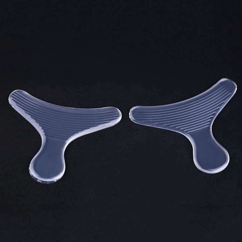 

1pair Pain Relief Protection Feet Care Silicone Wear Resistant Invisible Insert Self Adhesive Non Slip Heel Liner